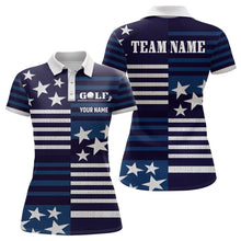 Load image into Gallery viewer, Customize Patriotic Golf Polo Shirt for Team Blue Golf Shirts for Women Men MMG22
