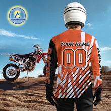 Load image into Gallery viewer, Custom Motocross Jersey Orange Racing Dirt Bike Jersey for Men Kid Women Upf30+ XM353