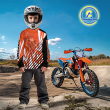 Load image into Gallery viewer, Custom Motocross Jersey Orange Racing Dirt Bike Jersey for Men Kid Women Upf30+ XM353