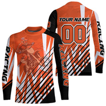 Load image into Gallery viewer, Custom Motocross Jersey Orange Racing Dirt Bike Jersey for Men Kid Women Upf30+ XM353