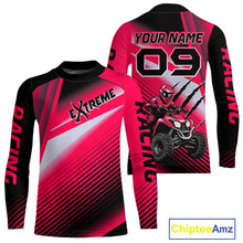 Load image into Gallery viewer, Pink ATV Riding Jersey Custom ATV Quad Bike Shirt for Men Kid Women ATV Shirt MX107