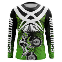 Load image into Gallery viewer, MX Racing Jersey Personalized Motocross UPF30+ Adult&amp;Kid Green Dirt Bike Off-road Motorcycle XM109