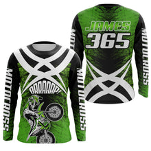 Load image into Gallery viewer, MX Racing Jersey Personalized Motocross UPF30+ Adult&amp;Kid Green Dirt Bike Off-road Motorcycle XM109