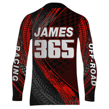 Dirt Bike Jersey Men Kid Women Upf30+ Red Motocross Shirt Racing Off-Road Shirt XM203