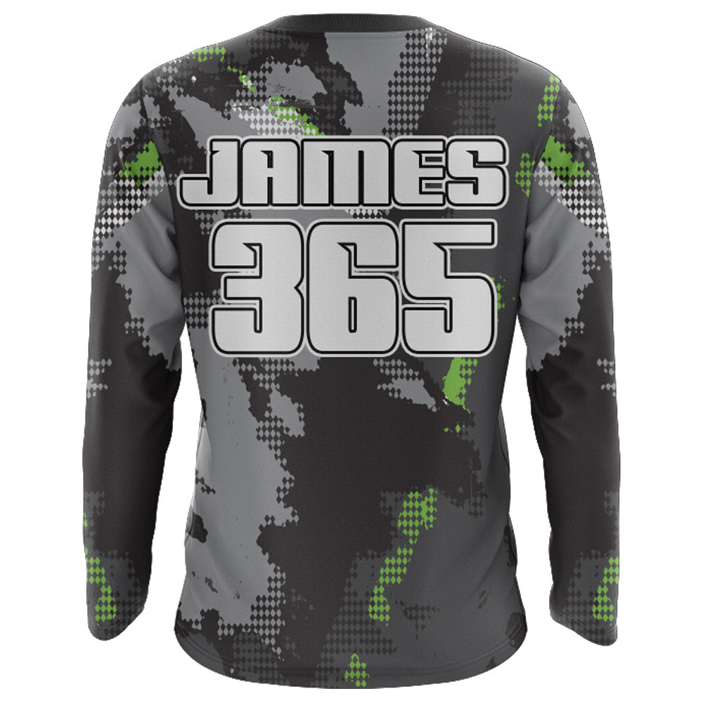 Motocross Racing Jersey Grey Green UPF30+ Dirt Bike Off-Road Shirt Men Kid Motorcycle XM182