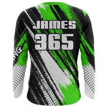Load image into Gallery viewer, Motocross Racing Jersey Youth Men Kid UPF30+ Green Dirt Bike Shirt Racing Off-Road Jersey XM213