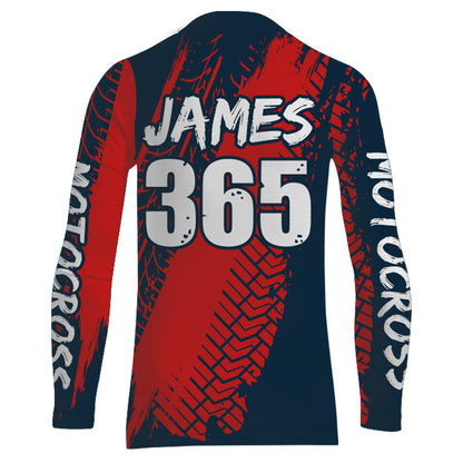 Motocross Racing Jersey UPF30+ Youth Adult&Kid Dirt Bike Motox Off-Road Red MX Racing Shirt XM86