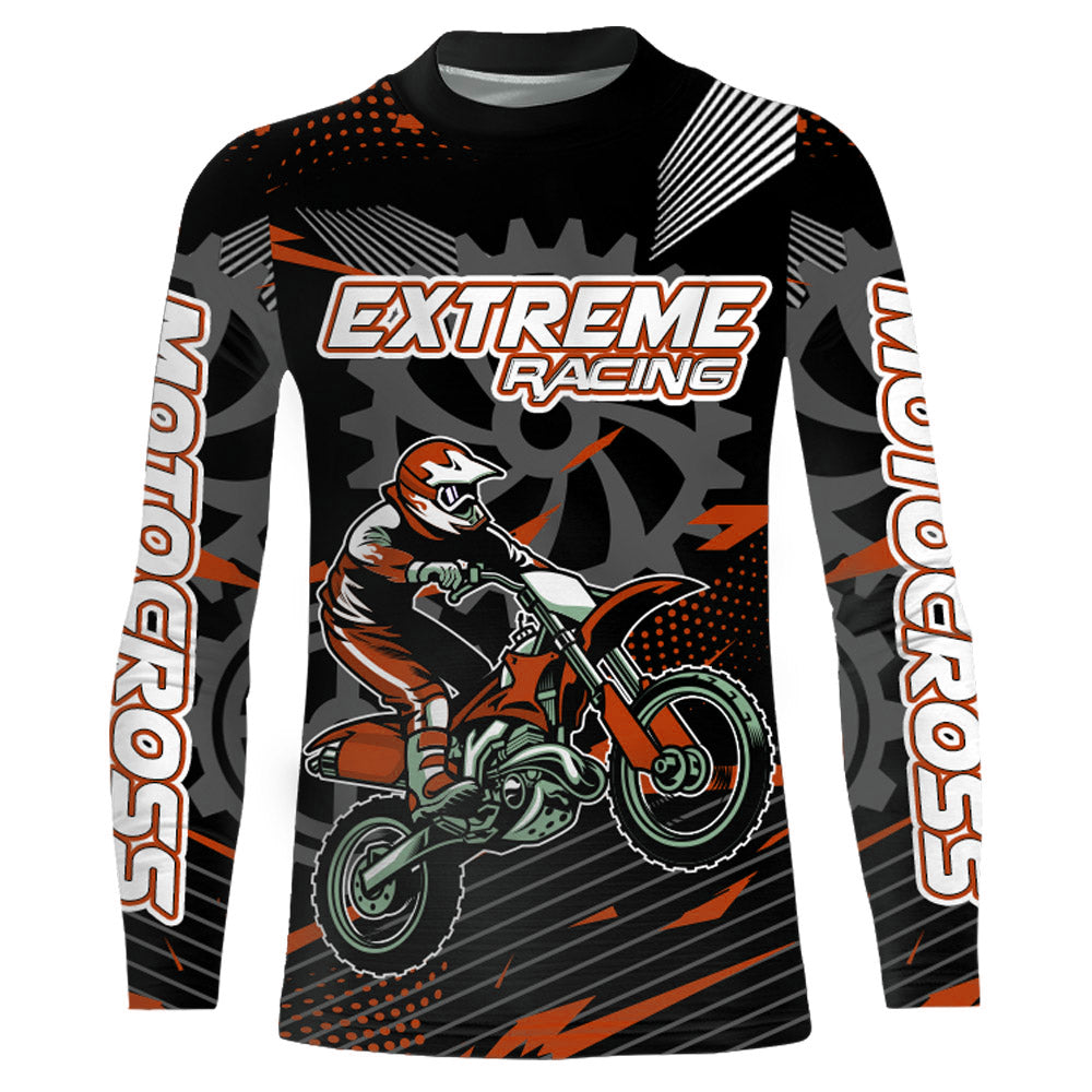 Orange Motocross Racing Jersey Upf30+ Dirt Bike Shirt Kids Women Men Off-road Jersey XM199