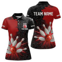 Load image into Gallery viewer, Custom Red&amp;Black Bowling Shirts for Men Women Team Bowling Polo and Quarter Zip MBL97