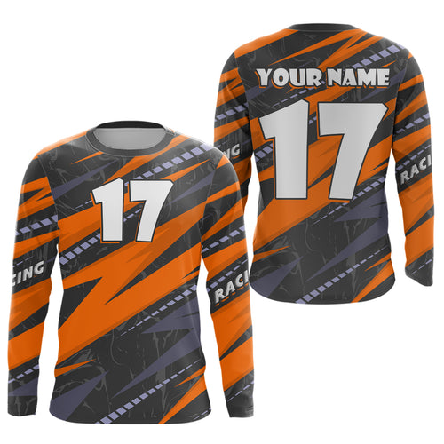 Orange Motocross Racing Jersey Dirt Bike Off-road Riding Jersey for Men Kid Women XM361