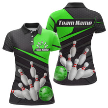 Load image into Gallery viewer, Green Bowling Shirt for Men&amp;Women Team Bowling Jersey Colorful Bowling Polo &amp; 1/4 Zip MBL49