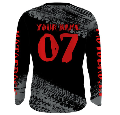 Motocross Jersey Kid Men Dirt Bike Racing Shirt Upf30+ Off-road Motorcycle Jersey Red XM202
