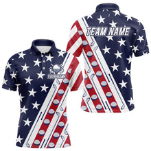 Load image into Gallery viewer, Custom American Golf Polo Shirt Patriotic Golf Shirts for Men Women Team Name MMG38