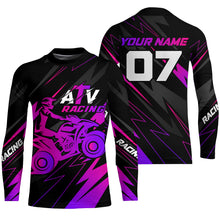 Load image into Gallery viewer, ATV Motocross Racing Jersey Kid Men Women Upf30+ Quad Bike Shirt ATV Riding Purple MX74
