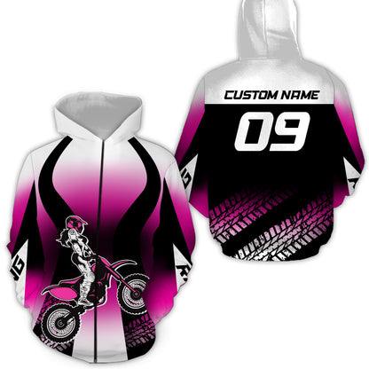 Motocross Racing Hoodie Jersey Custom For Men Women Dirt Bike Hoodie Zip MH128