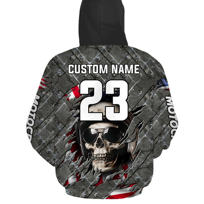 American Flag Motocross Racing Hoodie Jersey for Men Women Dirt Hoodie Patriotic MH32