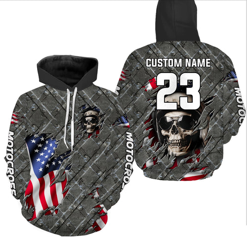 American Flag Motocross Racing Hoodie Jersey for Men Women Dirt Hoodie Patriotic MH32