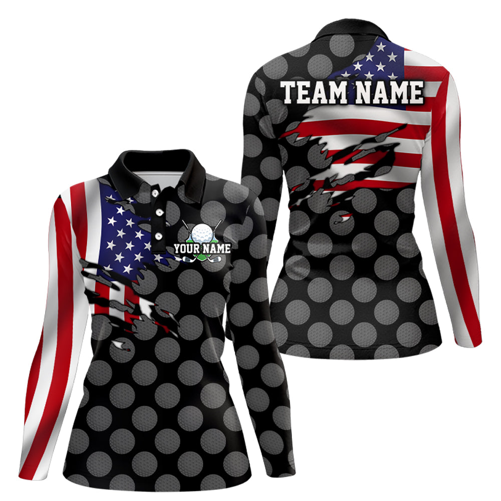 Custom Golf Polo Shirt for Men Women Patriotic Golf Polo Shirt American Flag Golf Polo MMG14