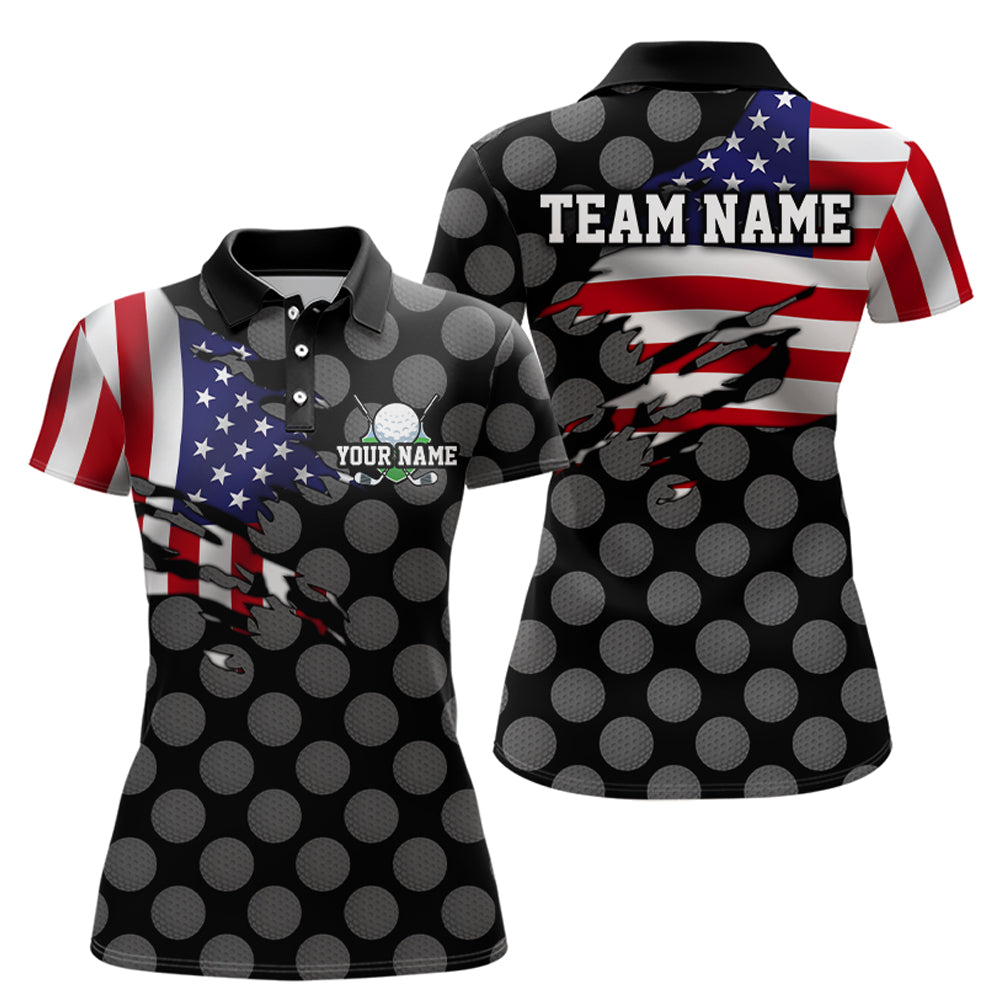 Custom American Golf Polo Shirt for Men Women Patriotic US Golf Shirts for Golfer MMG14