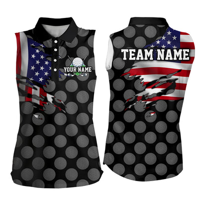 Custom American Golf Polo Shirt for Men Women Patriotic US Golf Shirts for Golfer MMG14