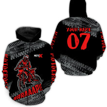 Load image into Gallery viewer, Red Motocross Hoodie Jersey Men Women Motorcycle Hoodie Dirt Bike Hoodie Zip MH148