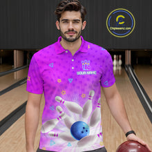 Load image into Gallery viewer, Purple Custom Bowling Shirts Men Women Team Bowling Jerseys Polo and Zip Shirt MBL163