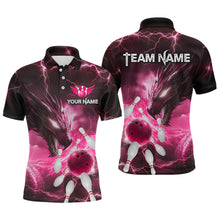 Load image into Gallery viewer, Custom Dragon Bowling Shirt Pink Thunder Bowling Jersey for Men Women Team MBL82