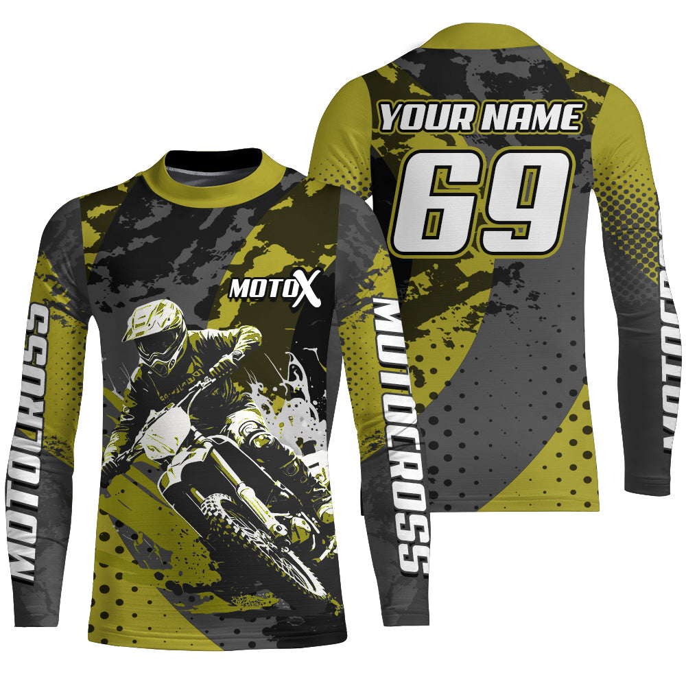 Custom Motocross Jersey Youth UPF30+ Racing Dirt Bike Shirt Men Kid Off-Road MX Riding Jersey XM153