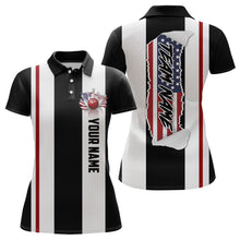 Load image into Gallery viewer, American Flag Bowling Shirt Patriotic Bowling Jersey for Men Women Bowling Polo&amp;1/4 Zip MBL29