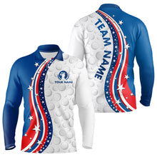 Load image into Gallery viewer, Patriotic American Golf Polo Shirt for Men Women Custom Golf Shirts Blue Golf Apparel MMG27