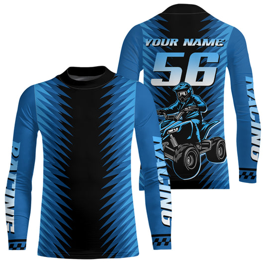 Blue ATV Motocross Racing Jersey Custom ATV Shirts Kid Women Men Quad Jersey MX110