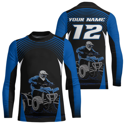 Custom ATV Racing Jersey Blue ATV Riding Shirt Quad ATV Jersey for Men Kid Women MX111