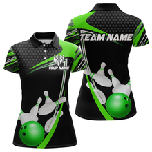 Load image into Gallery viewer, Green Bowling Shirts for Men and Women Bowling Shirt Team Bowling Polo &amp; 1/4 Zip Shirt MBL36