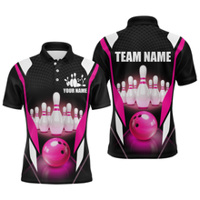 Load image into Gallery viewer, Pink Bowling Shirt for Men and Women Bowling Jersey with Team Bowling Polo &amp; 1/4 Zip MBL42