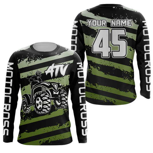 Custom ATV Motocross Jersey UPF30+ Quad Bike Shirt Men Kid ATV MX Racing Off-Road MX27
