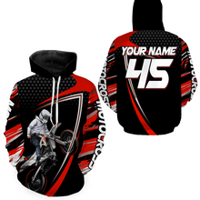 Load image into Gallery viewer, Red Motocross Racing Hoodie Jersey For Men Women Motorcycle Dirt Bike Hoodie Zip MH124