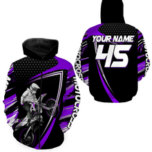 Load image into Gallery viewer, Purple Motocross Racing Hoodie Jersey For Men Women Motorcycle Dirt Bike Hoodie Zip MH124