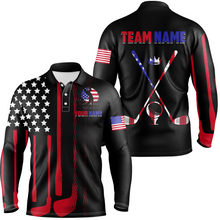 Load image into Gallery viewer, American Flag Golf Polo Shirt Custom for Men Women Patriotic Golf Polo US Shirt MMG40