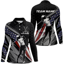 Load image into Gallery viewer, Custom American Flag Golf Polo Shirt for Men Women Golf Polo US Shirt Patriotic MMG42