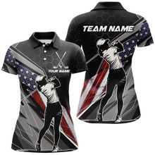 Load image into Gallery viewer, Custom American Flag Golf Polo Shirt for Men Women Golf Polo US Shirt Patriotic MMG42