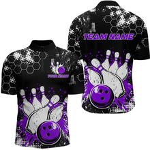 Load image into Gallery viewer, Purple Watercolor Bowling Shirts Men Women Team Custom Bowling Polo &amp; 1/4 Zip Shirt MBL60
