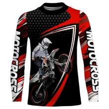 Load image into Gallery viewer, Motocross Racing Jersey Red Upf30+ MX Racing Dirt Bike Jersey Kid Men Motorcycle XM173