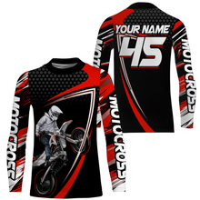 Load image into Gallery viewer, Motocross Racing Jersey Red Upf30+ MX Racing Dirt Bike Jersey Kid Men Motorcycle XM173