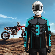 Load image into Gallery viewer, Blue Motocross Jersey Muscle Racing Dirt Bike Jersey Men Kid Women Upf30+ Off Road Jersey XM368