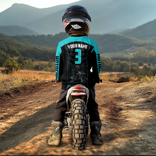 Load image into Gallery viewer, Blue Motocross Jersey Muscle Racing Dirt Bike Jersey Men Kid Women Upf30+ Off Road Jersey XM368