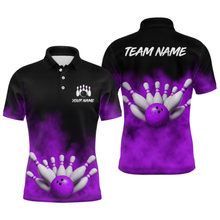 Load image into Gallery viewer, Purple Smoke Bowling Shirts for Men Women Team Personalized Bowling Polo and Quarter Zip MBL130