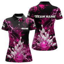 Load image into Gallery viewer, Pink Thunder Lightning Bowling Shirt Custom Colorful Bowling Jersey Men Women Team MBL67