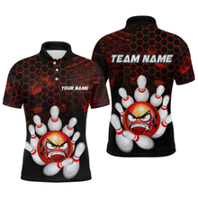Load image into Gallery viewer, Angry Pin Red Bowling Shirts Custom Bowling Jersey for Men Women and Team MBL69