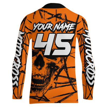 Motocross Racing Jersey Orange Upf30+ Dirt Bike Shirt MX Off-Road Motorcycle Shirt XM291