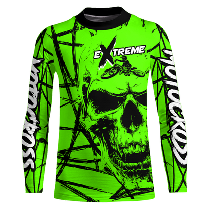 Motocross Racing Jersey Green Upf30+ Dirt Bike Shirt MX Off-Road Motorcycle Shirt XM291